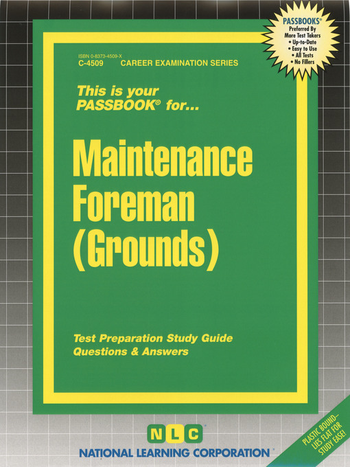 Title details for Maintenance Foreman (Grounds) by Michael Rudman - Available